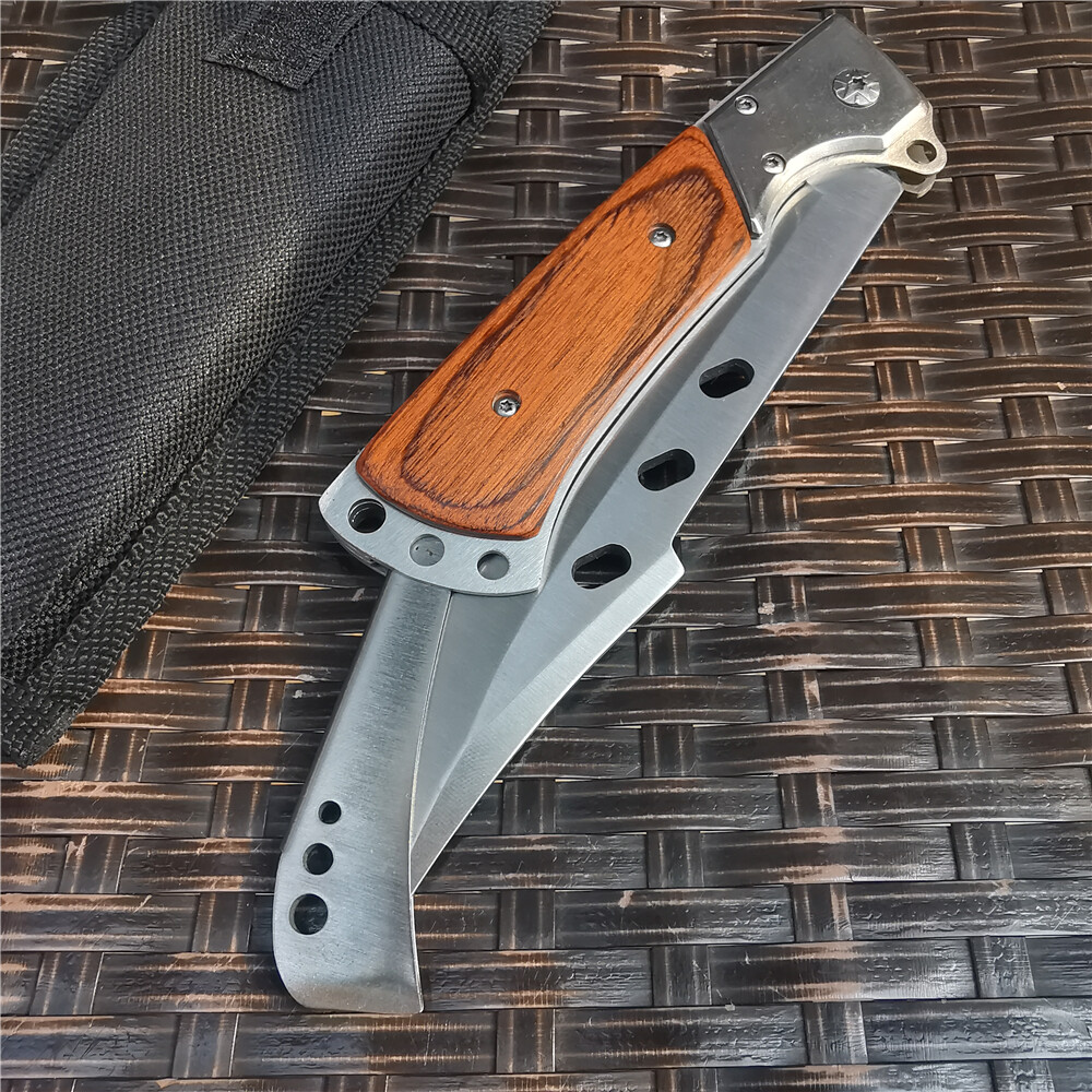 Swallowtail 58HRC 8CR15 Blade Folding Knife Hunting Pocket Knife Tactical Tool