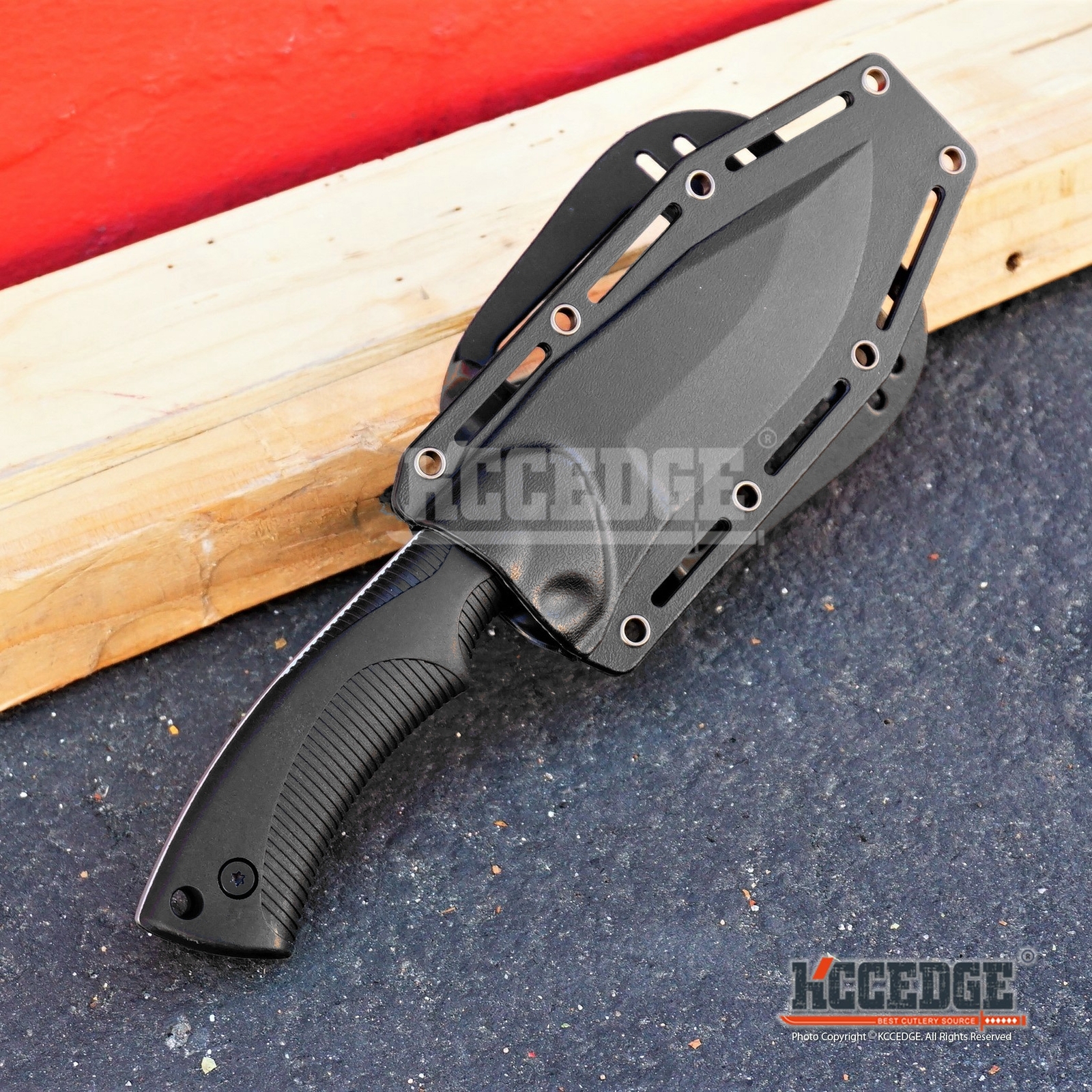 9″ Combat FIXED BLADE KNIFE 2 Colors SURVIVAL w/ Kydex Sheath & Paddle Clip