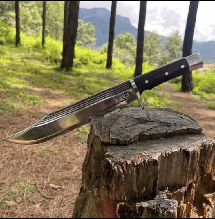 Custom Handmade Carbon Steel Blade Tactical Bowie Knife | Hunting Knife Camping