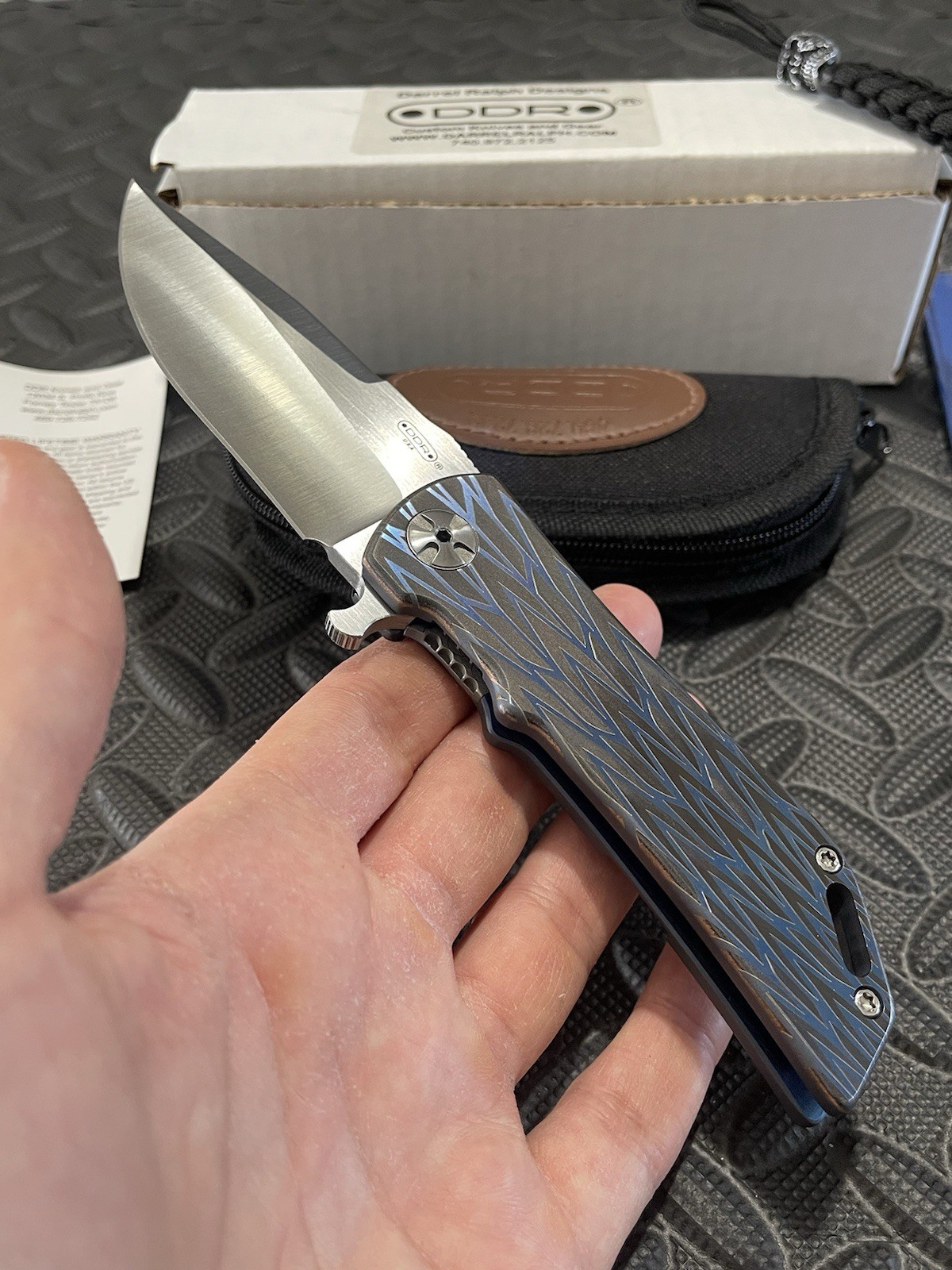Darrel Ralph Knives – Dominator V4 – Anodized Titanium Scales w/ a S35VN Blade.