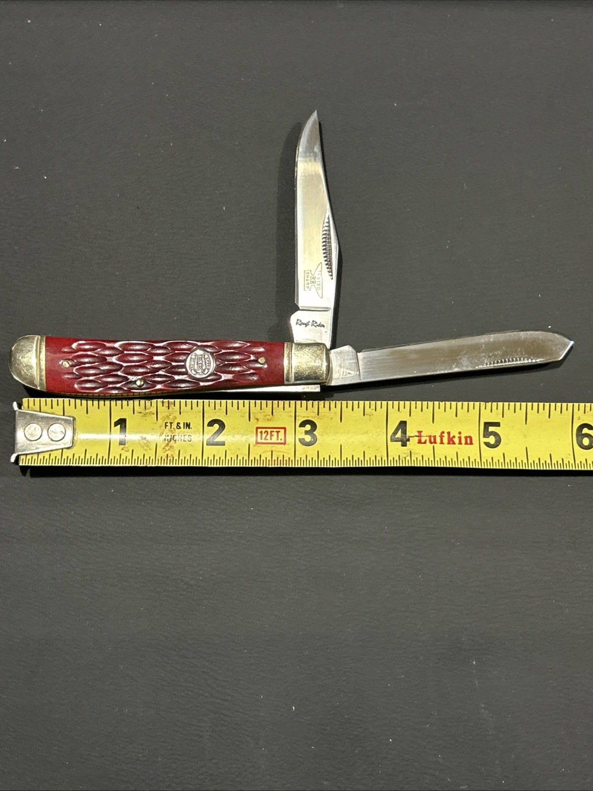 Roughrider Redbone 2-Blade Trapper RRTested 440 Razor Sharp, Steel, China,