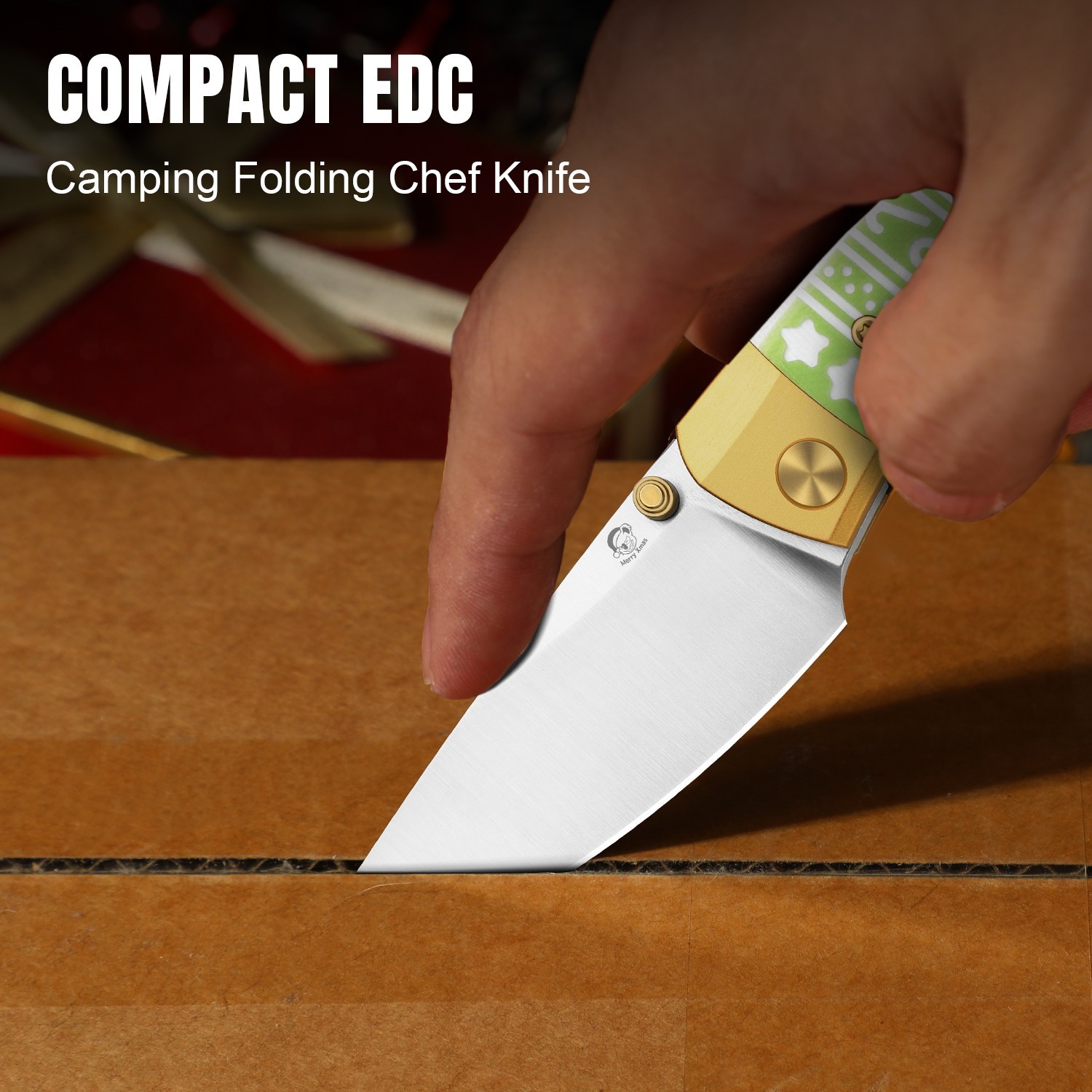 Kizer Mini MoMo Christmas Gift Folding Knife S45VN Blade Aluminum & G10 Handle