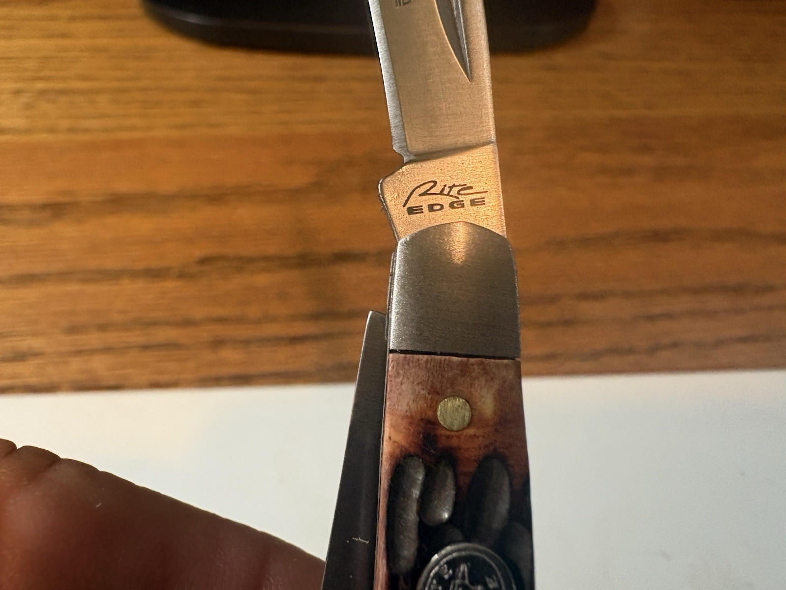 Rite Edge 2.75″ Stockman Folding Pocket Knife – Jigged Bone Handles – NEW in Box