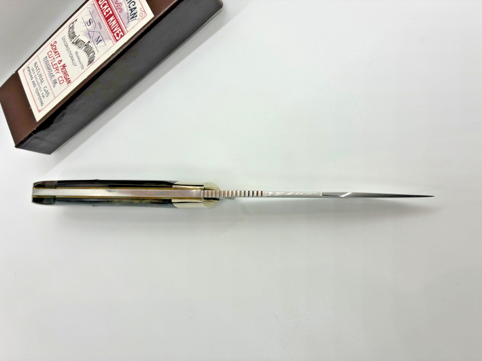 SCHATT & MORGAN 04113L MOUNTAIN MAN LOCKBACK 2005 SMOOTH BONE 1 of 100