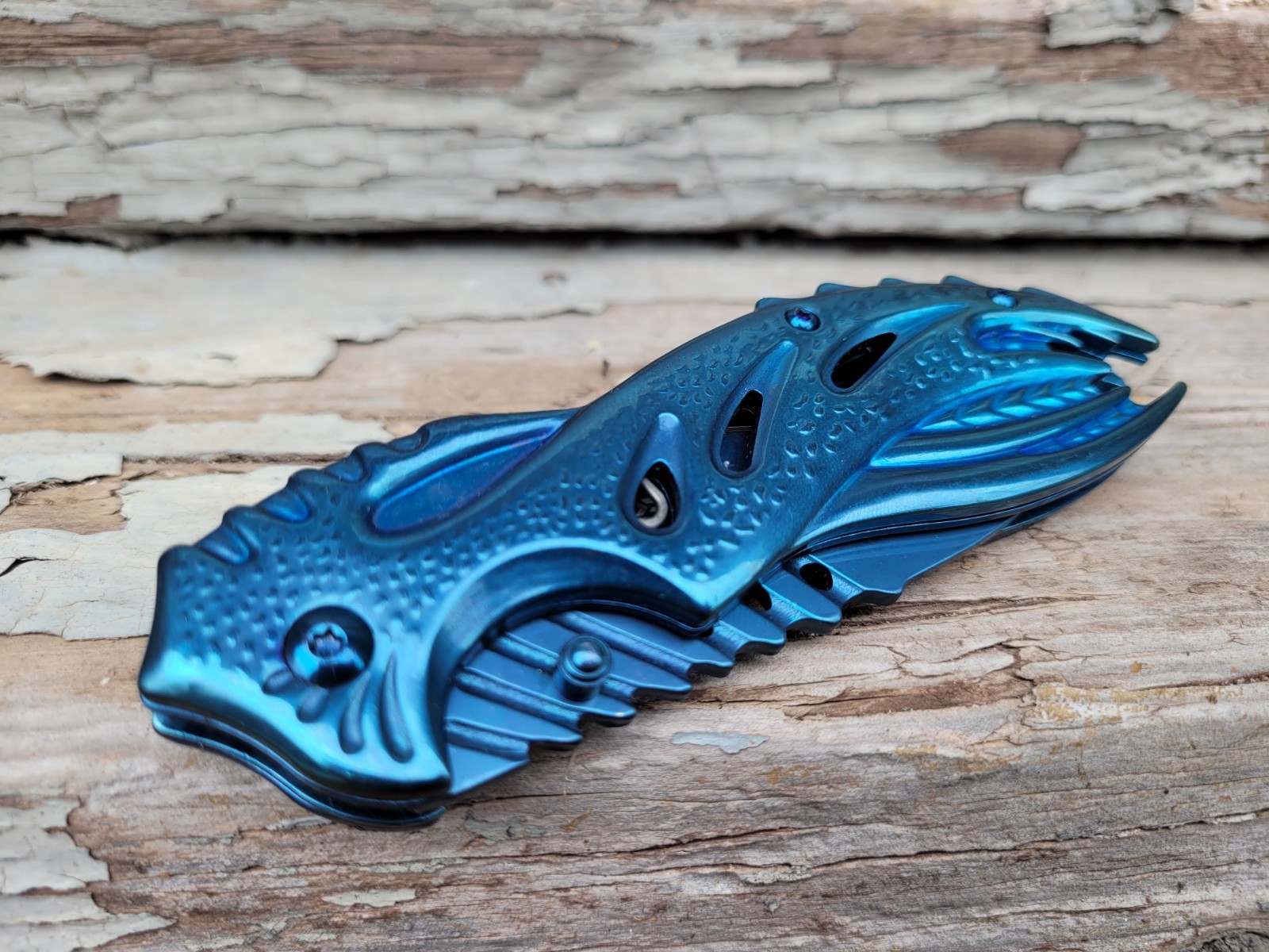 Unique Jose Negron Design Pocket Knife HawkBill Blade Manual Folder EDC 5.8oz.