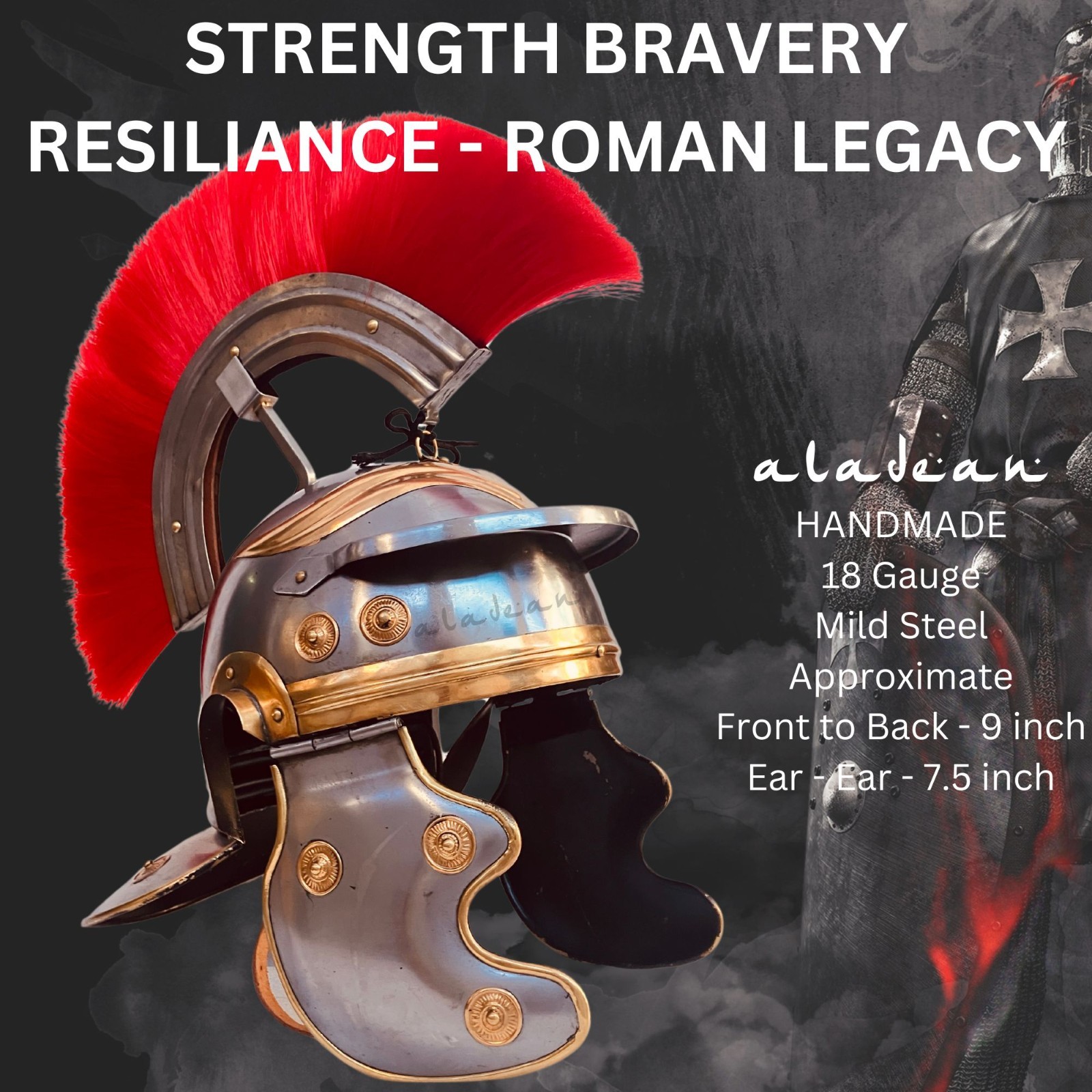 Roman Helmet Centurian Armor Helmet Imperial Rome Crusaders Wearable Armour