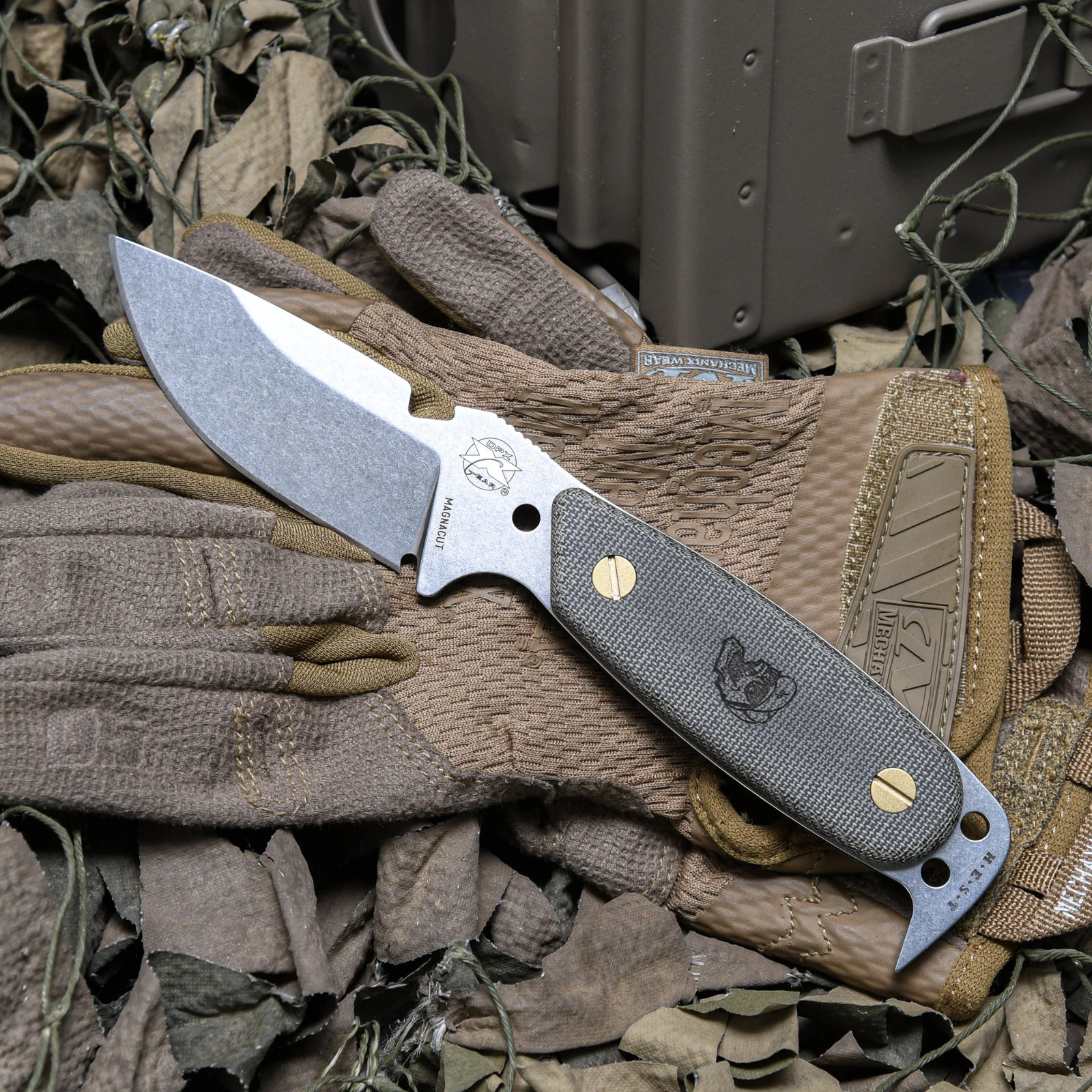 DPx Gear HEST Original Fixed Knife 3.13″ CPM MagnaCut Steel Blade Micarta Handle