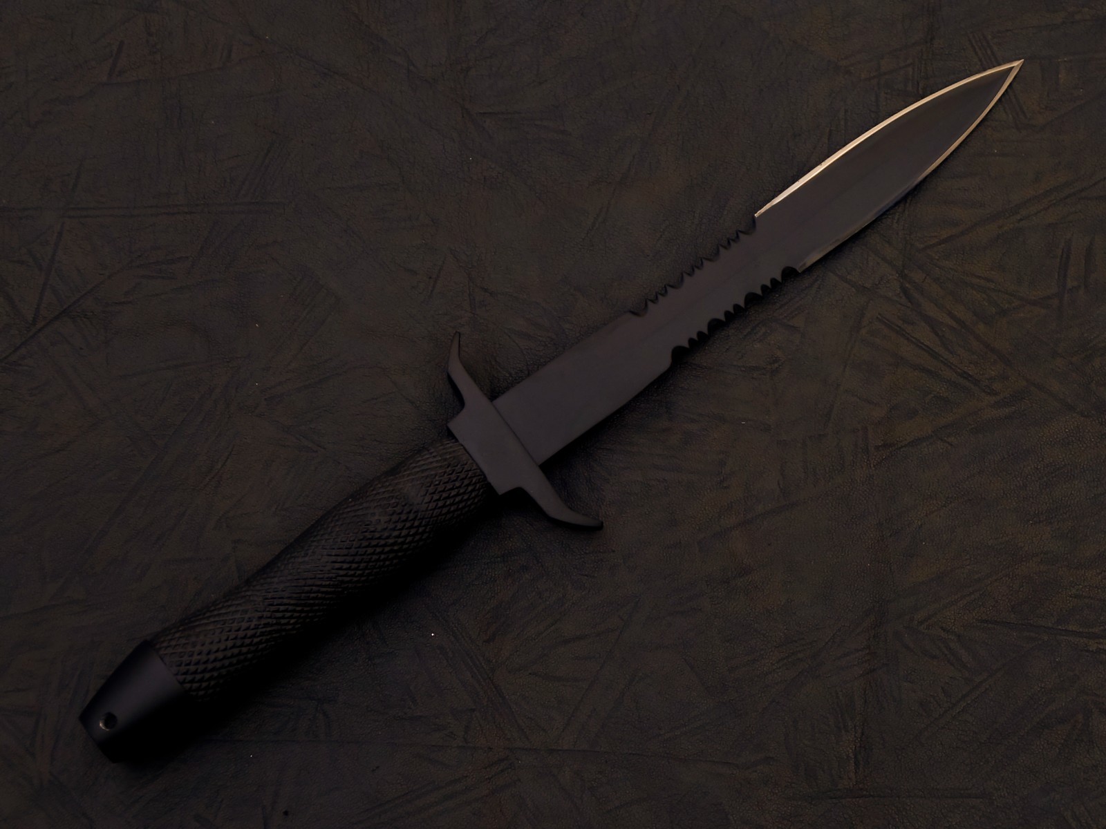 Hand Made Gerber MK-II Dagger REPLICA In 12C27 Steel w/checkered Aluminum Handle