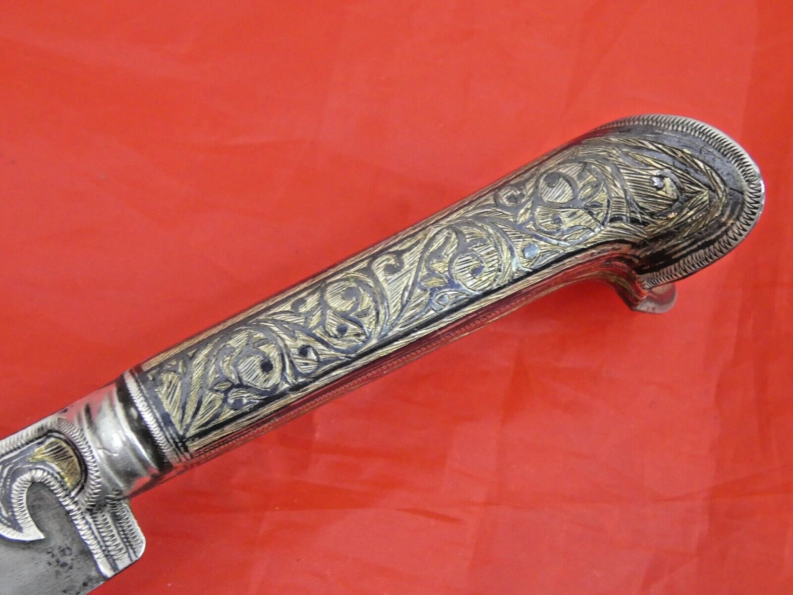 ANTIQUE GREEK DAGGER KNIFE NIELLO SILVER YATAGHAN 1906 / Turkish Ottoman Sword