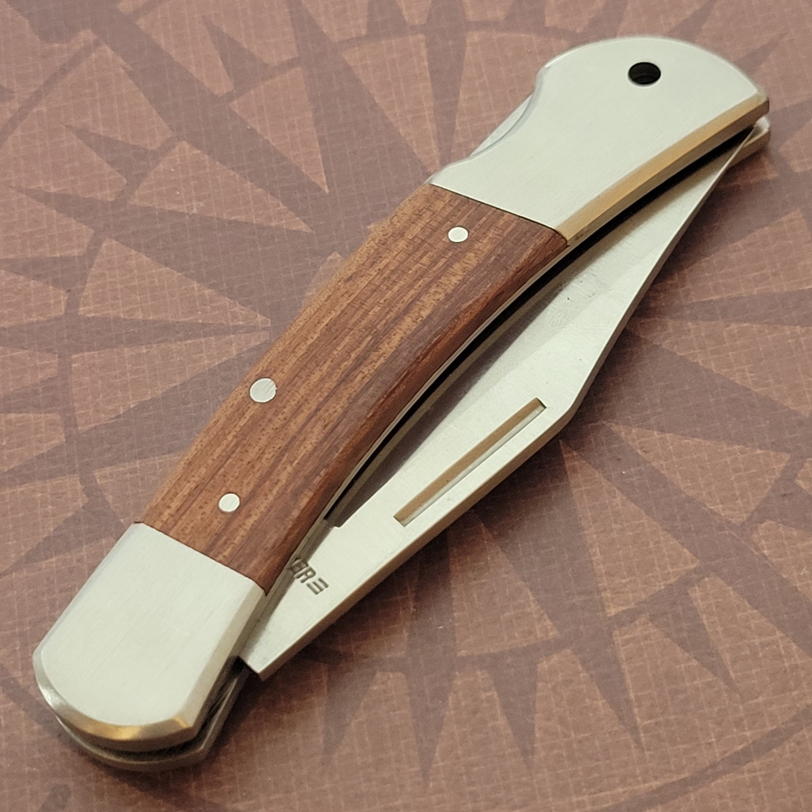 Stayer Lockback Knife Wood Handles SS Clip Blade 4 3/8″ Closed