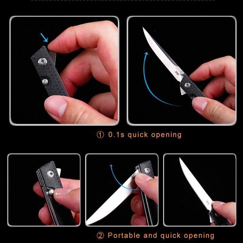 Tactical Folding Blade Knife Hunting Survival Knife Pocket Knife EDC With Clip