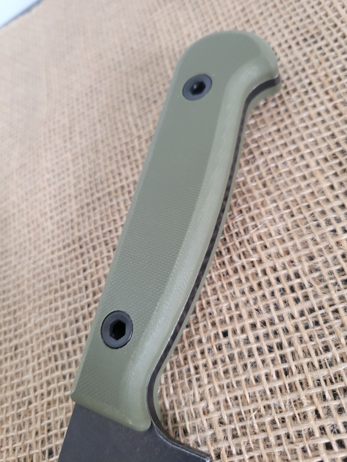 Station IX The Partisan Fixed Knife 8″ 1095HC Steel Blade Green Micarta Handle
