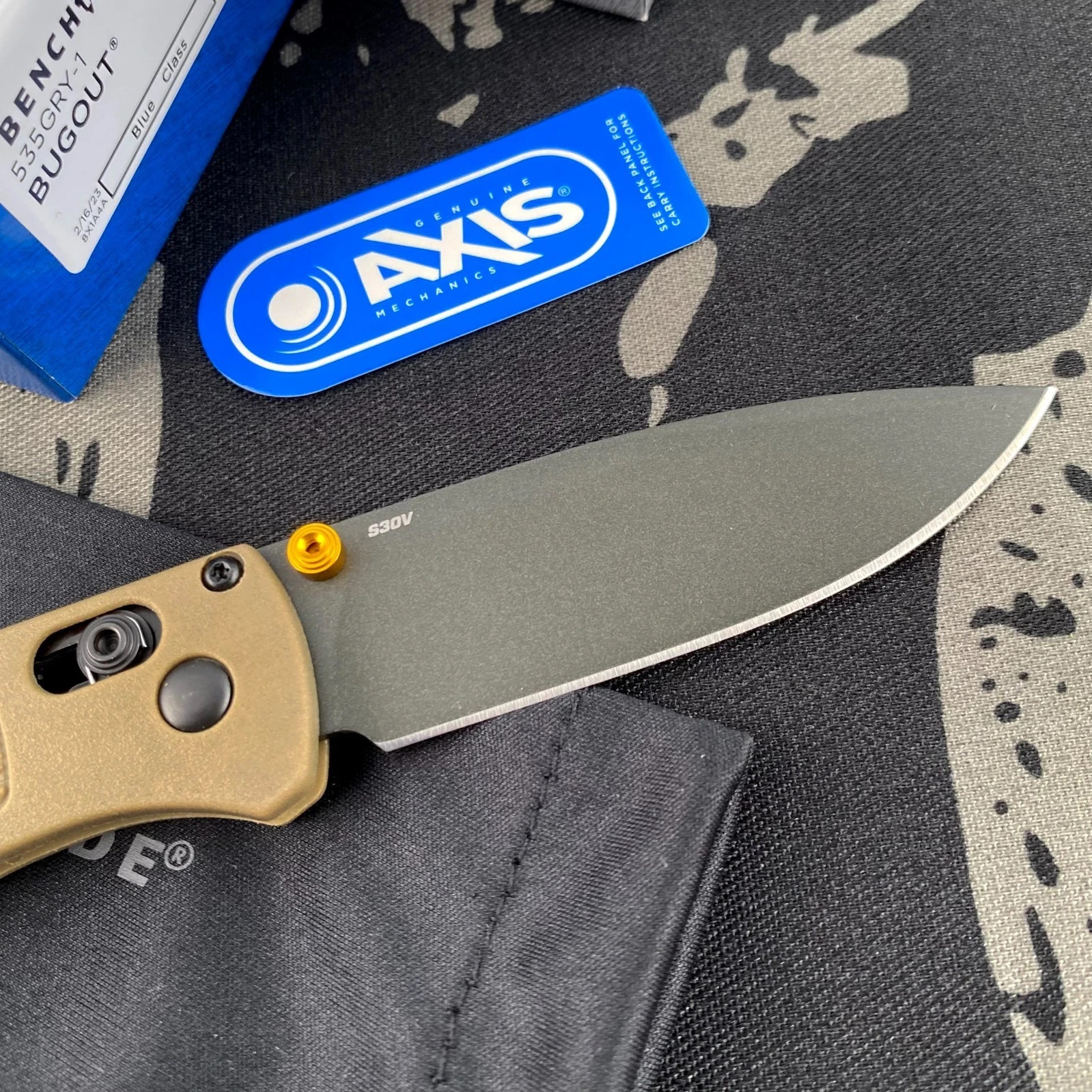 Benchmade 535GRY-1 Bugout CPM-S30V BLADE Ranger Green Handle Folding Knife USA