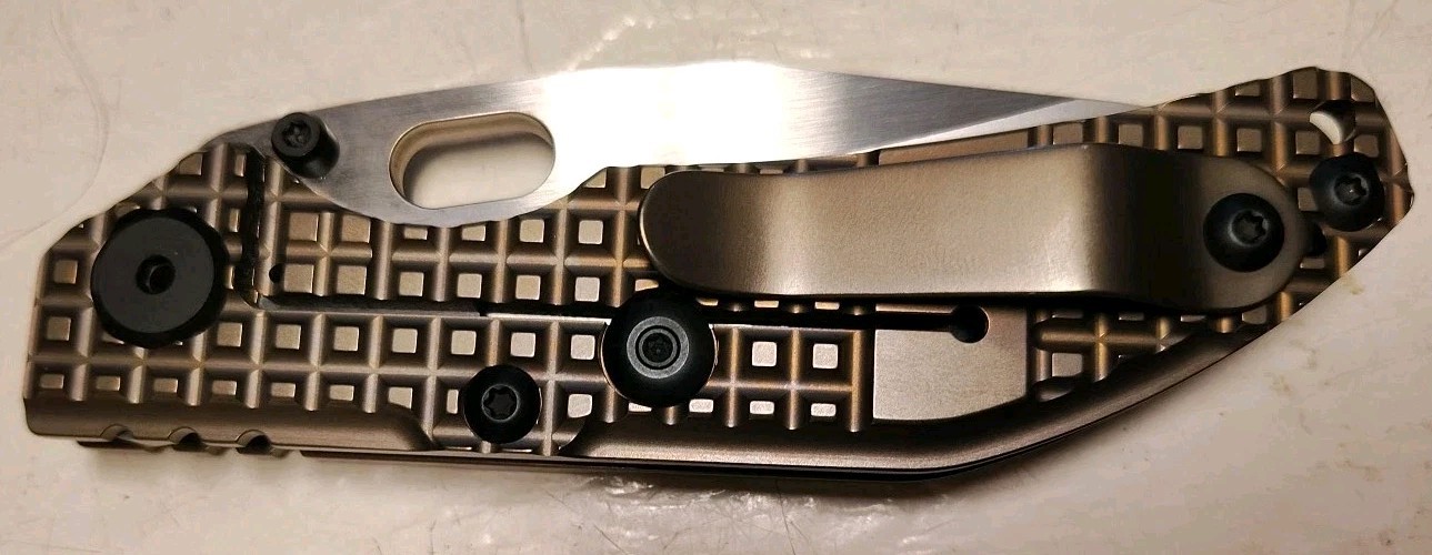 New North Mountain Blade Dwyer BBNM Frame Lock 3.62″ Bowie Blade Frag Ti Handle