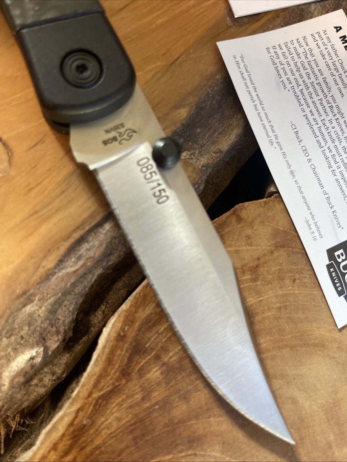 CJ BUCK Signed 110 Knife 2025 CARBON FIBER Sport Hunter USA S35VN BOS 1/150 Pro