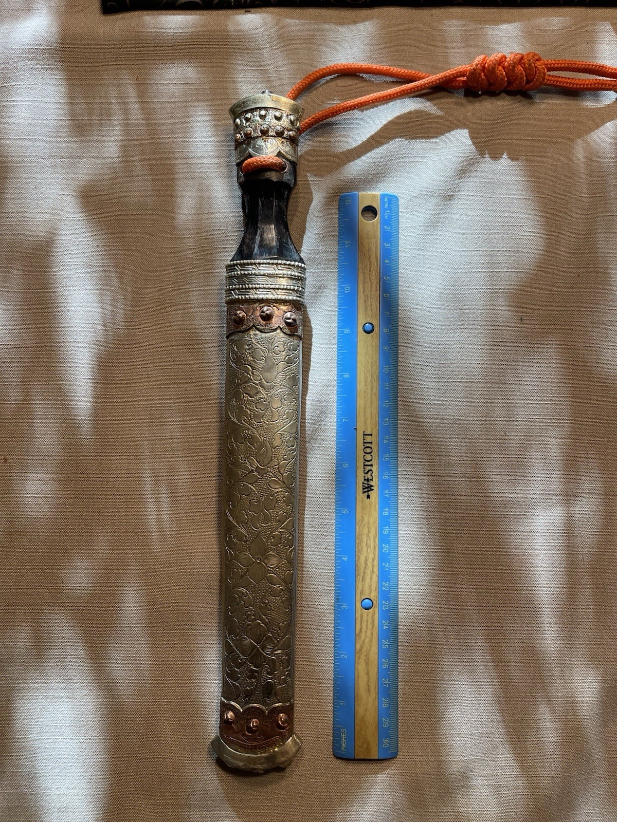 Tibetan Dagger Knife with Yak Horn Handle