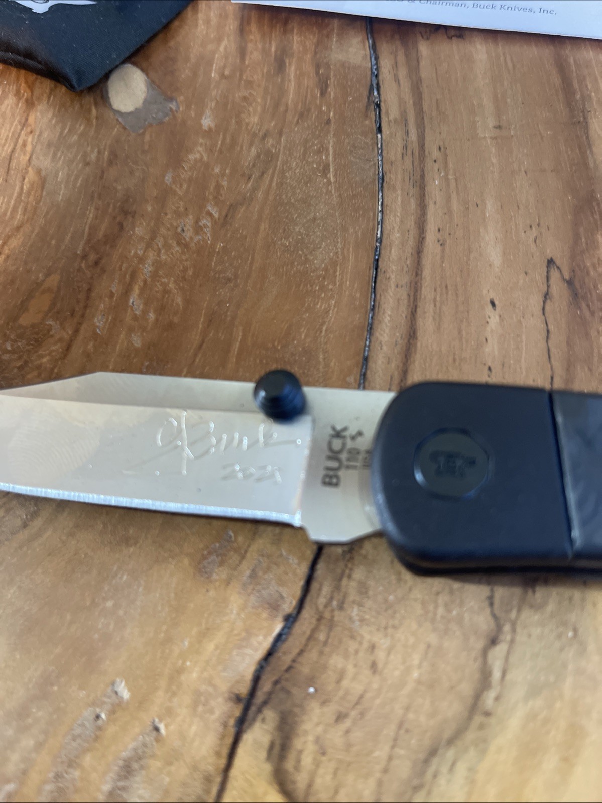 CJ BUCK Signed 110 Knife 2025 CARBON FIBER Sport Hunter USA S35VN BOS 1/150 Pro