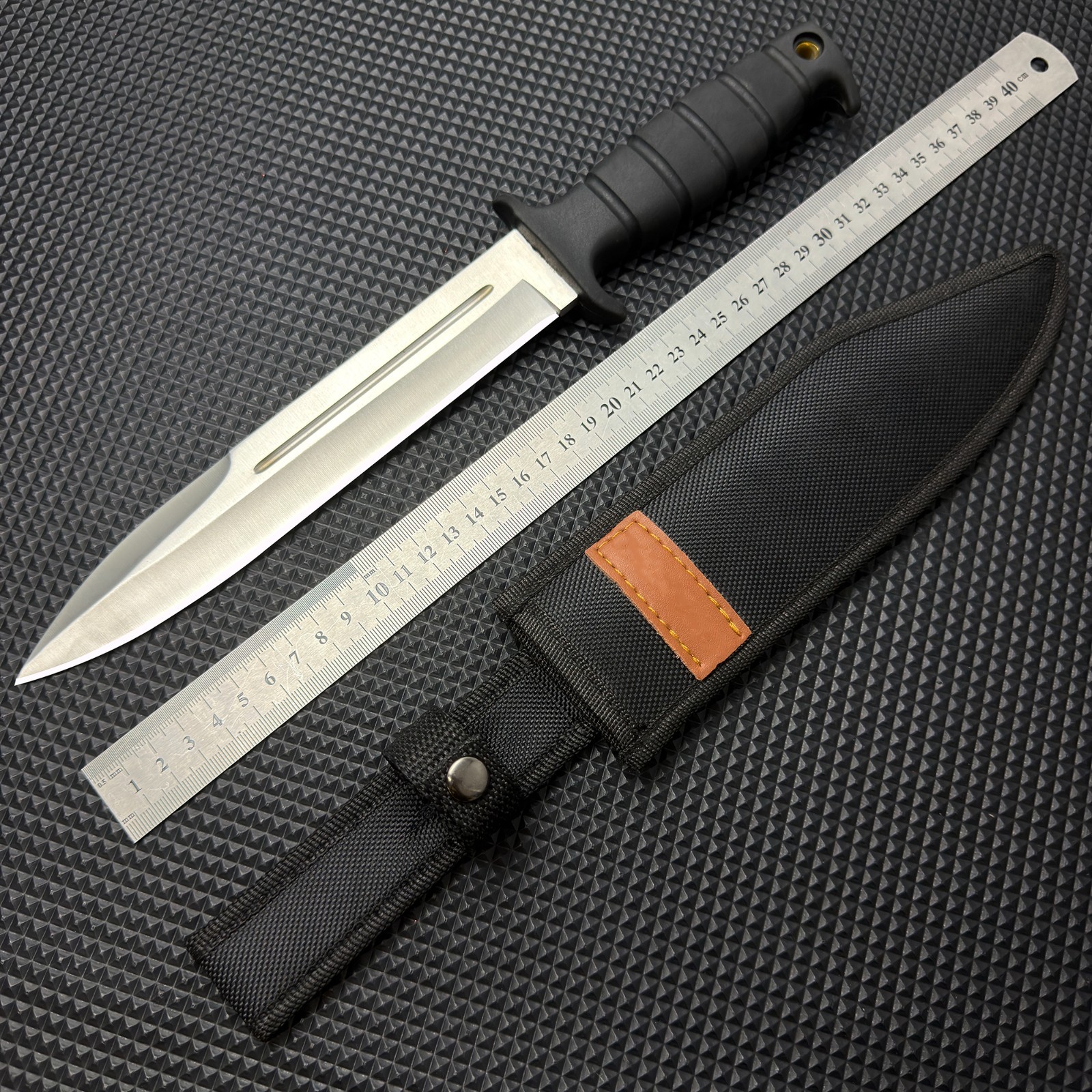 Fixed Blade Outdoor Knife | 2 Blade Color Options | Nylon Sheath for Camping EDC