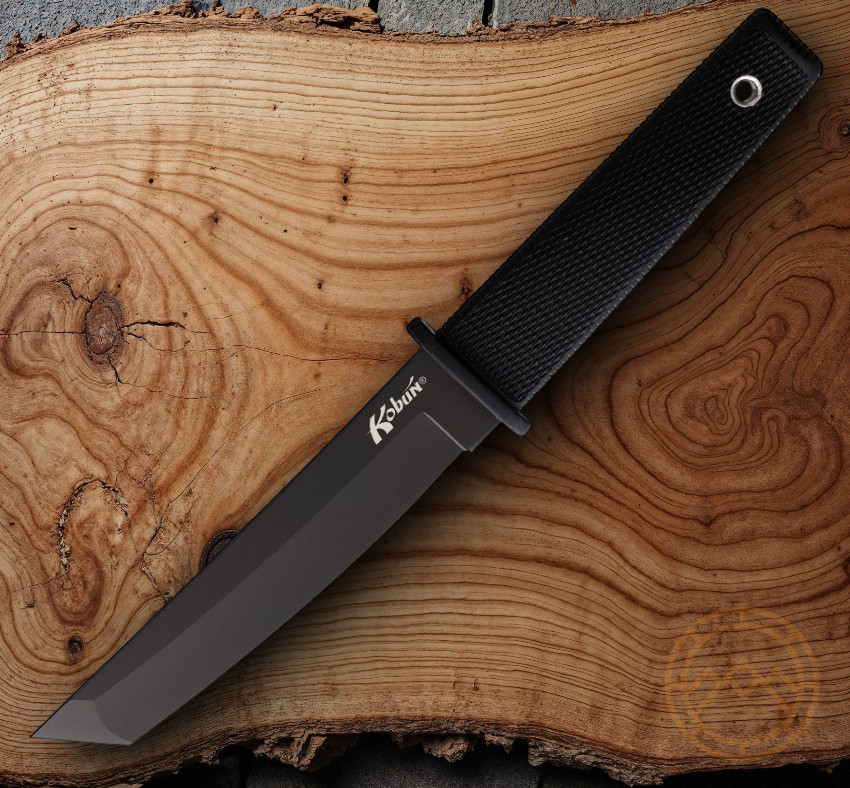 Cold Steel Kobun Fixed Knife 5.5″ AUS-8A Steel Tanto Blade Black Kray-Ex Handle