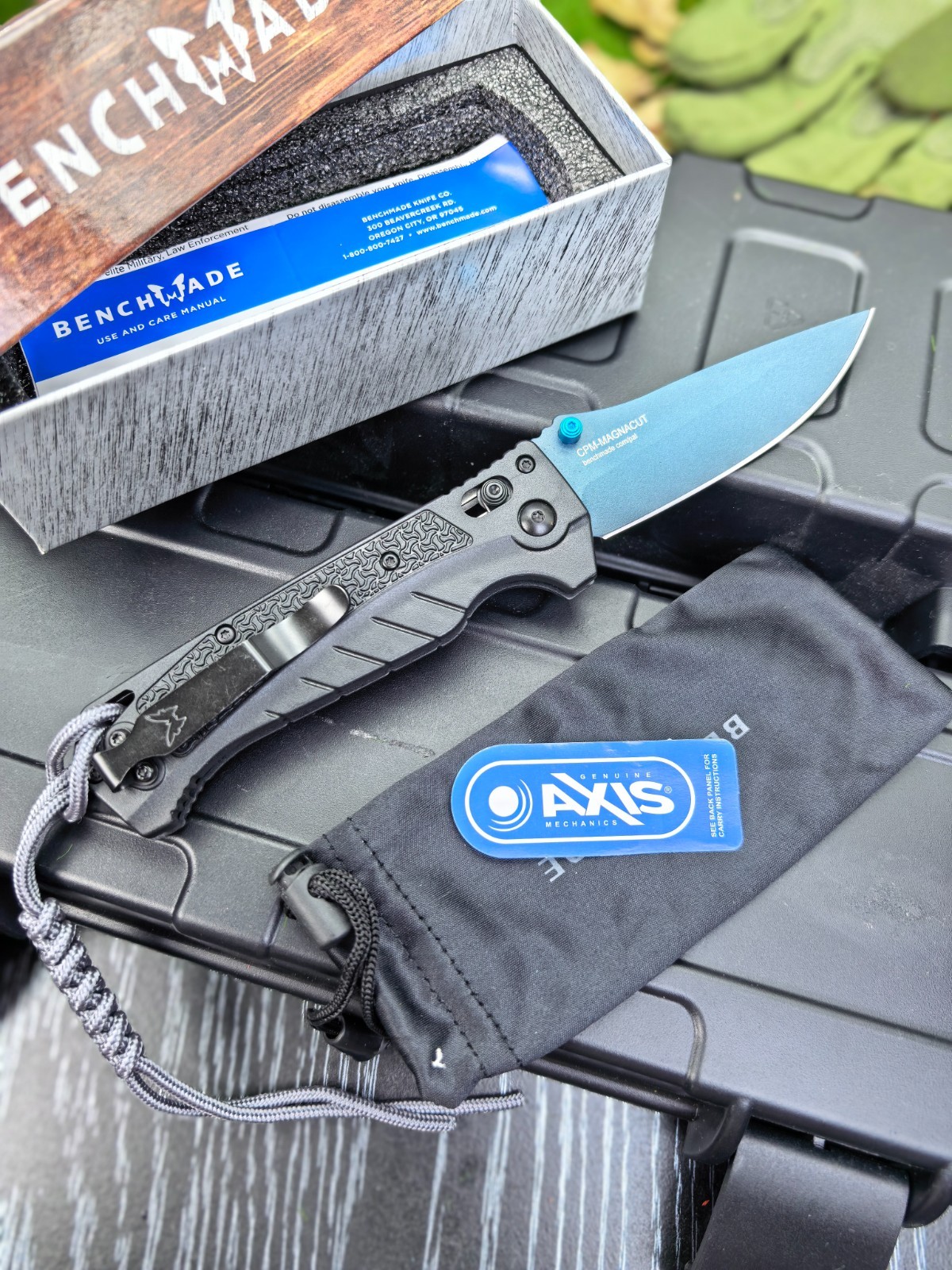 Benchmade 18060 Adira MagnaCut Folding Pocket Knife Grivory Handle EDC