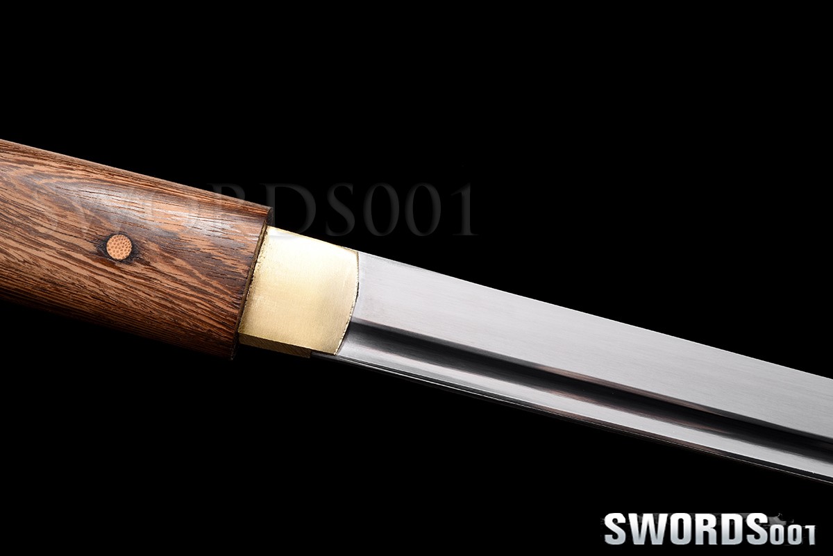 Japanese Samurai Sword Tanto Manganese Steel Self Defense Knife Rosewood Handle