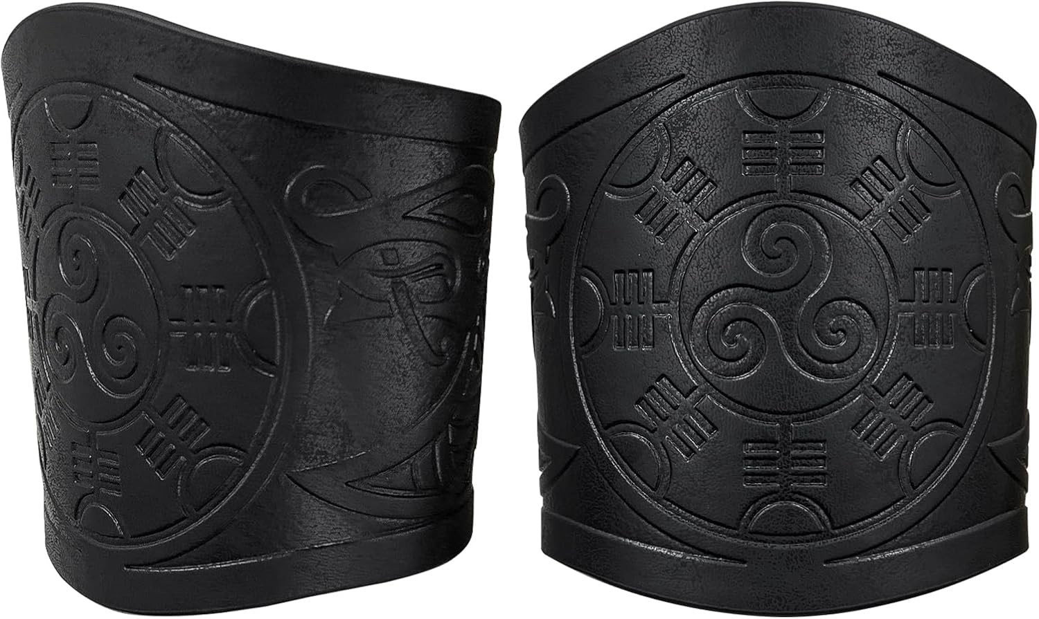 Viking Leather Arm Guards – Adjustable Gauntlet Bracers for Costume Enthusiasts