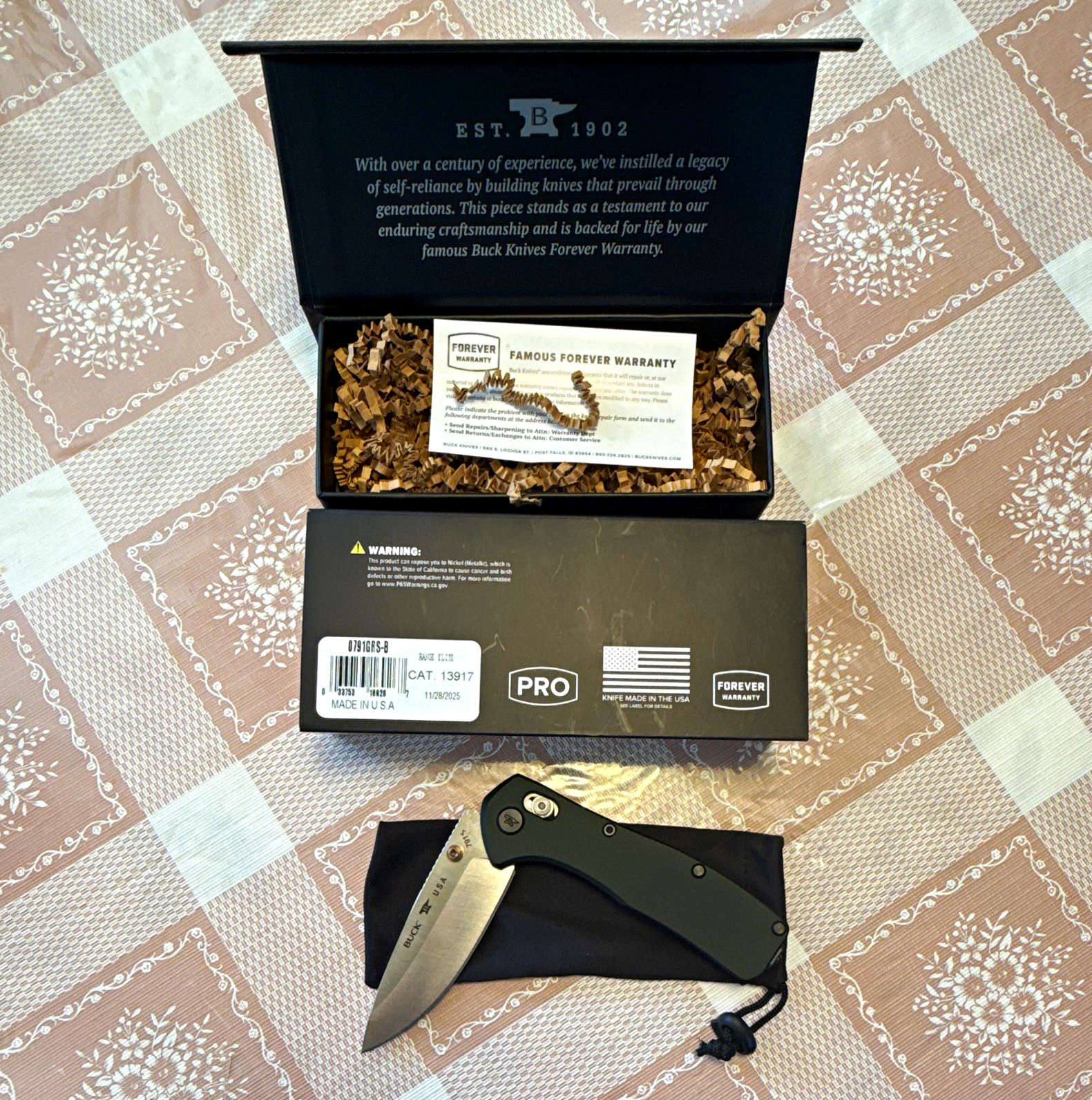 Buck Range Elite 0791GRS-B Pocketknife Green Aluminum Magnacut Drop Point