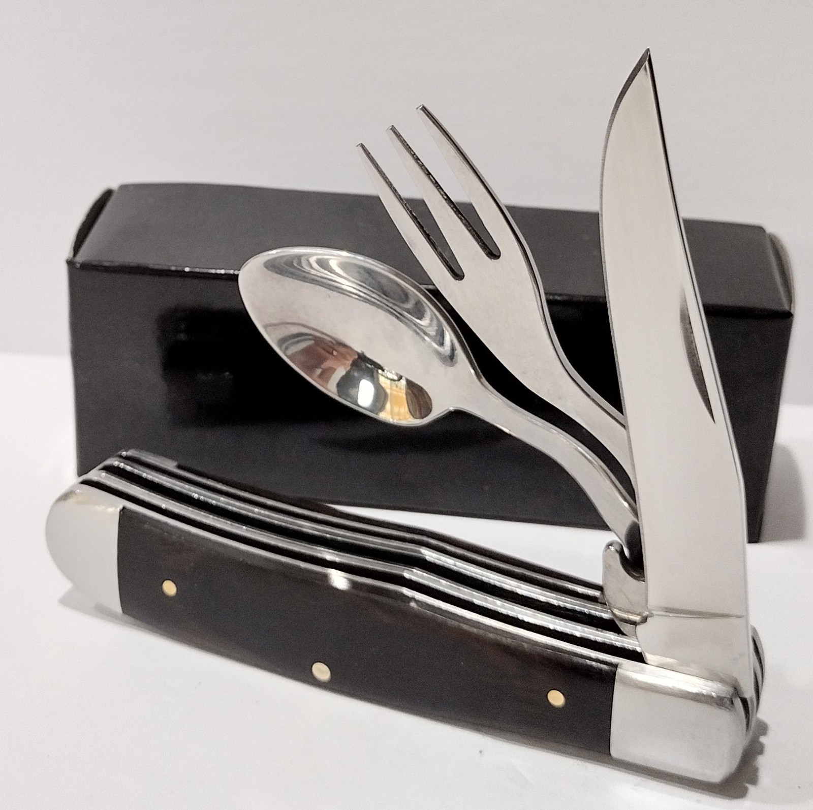 Elk Ridge HOBO Folding Knife w/ Fork & Spoon Utensil Boy Scouts Camping Tool EDC