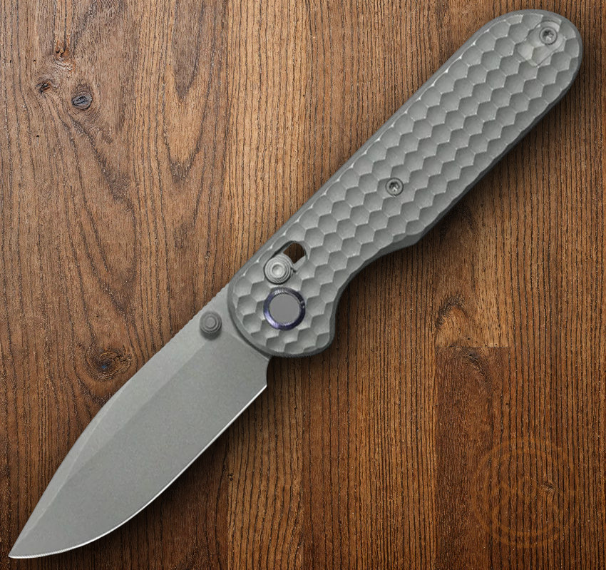 GEO Knife Ethereal Folding Knife 3″ Bohler M390 Steel Blade Titanium Handle