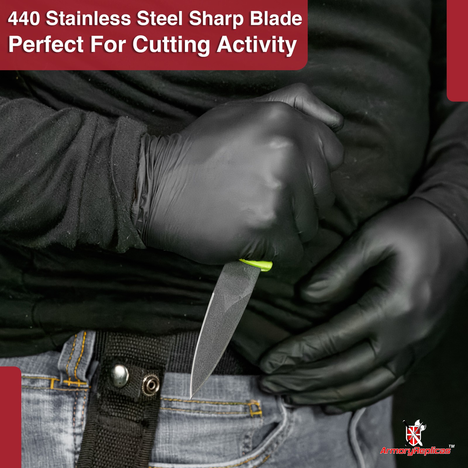 Military Tactical Double-Edge Zombie Steel Boot Knife – Devils Door Fixed Blade