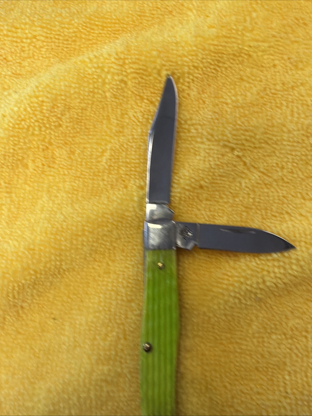 Case XX Lime Green Jigged Bone 3.5″ Medium Texas Jack 62032 SS Rare Wow!
