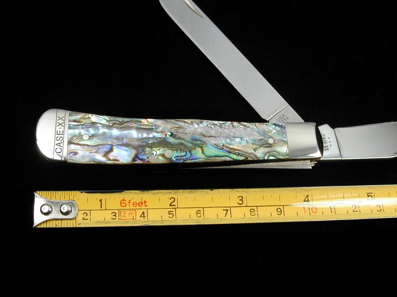 CASE XX 2024 ABALONE PEARL TRAPPER KNIFE COINED BOLSTER RARE 12000 NIB 8254 SS