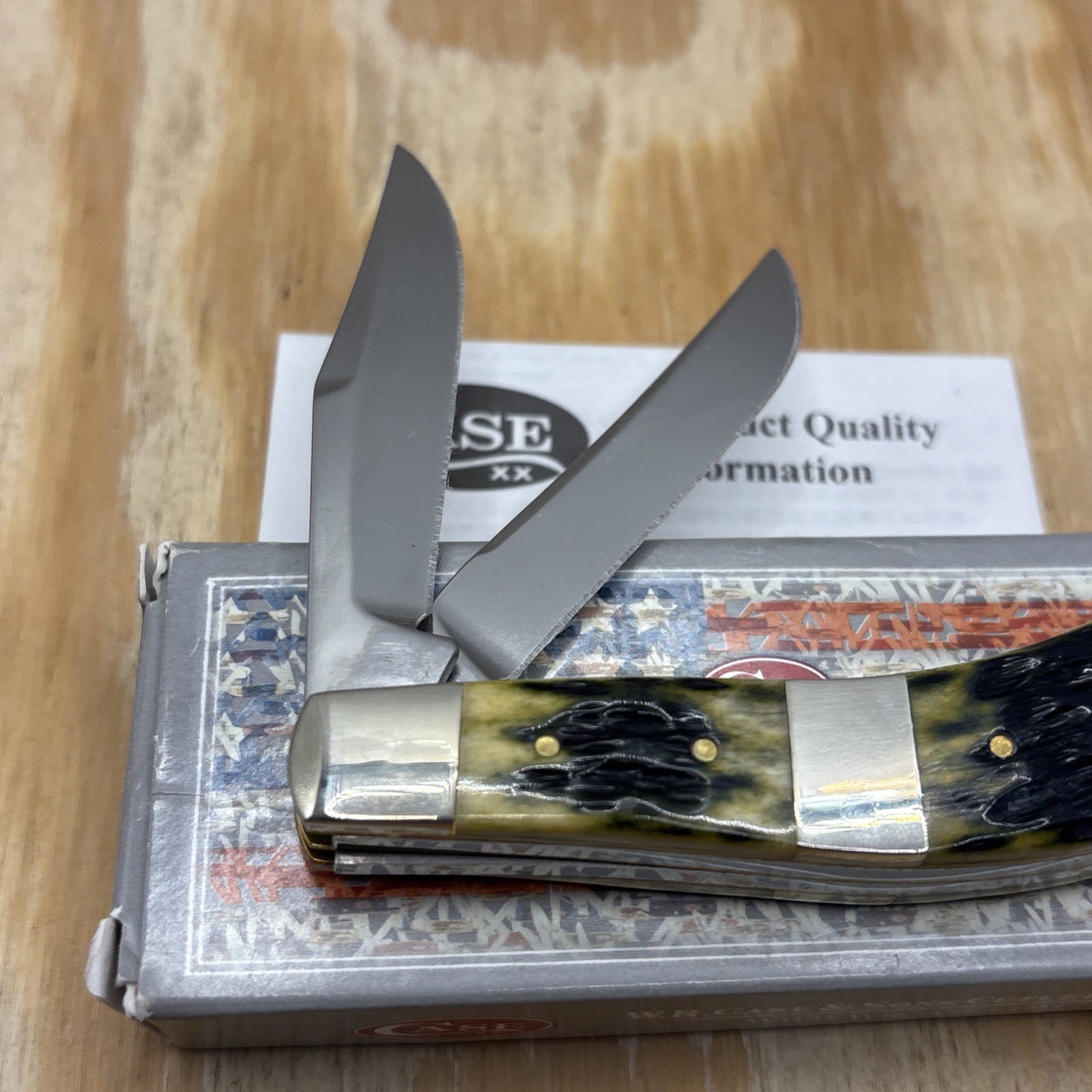 Case XX 2020 TB62110 Tony Bose Green Bone Cigar Band Saddlehorn Knife NIB