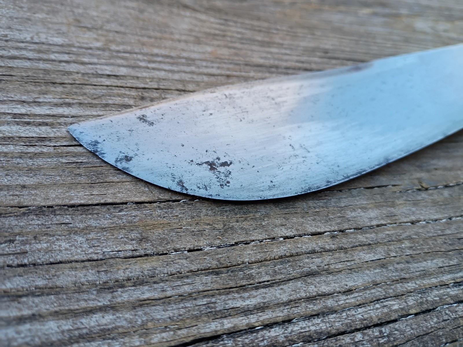 Huge Vintage Carbon Steel Butcher Knife 18″ Miller-Tooley 5 Pin