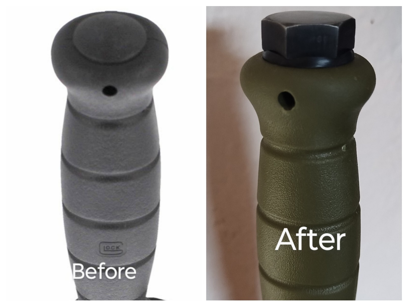 ! Glock Field Knife MODIFICATION SERVICE Steel Hammer Pommel Breaker Cap 81 78