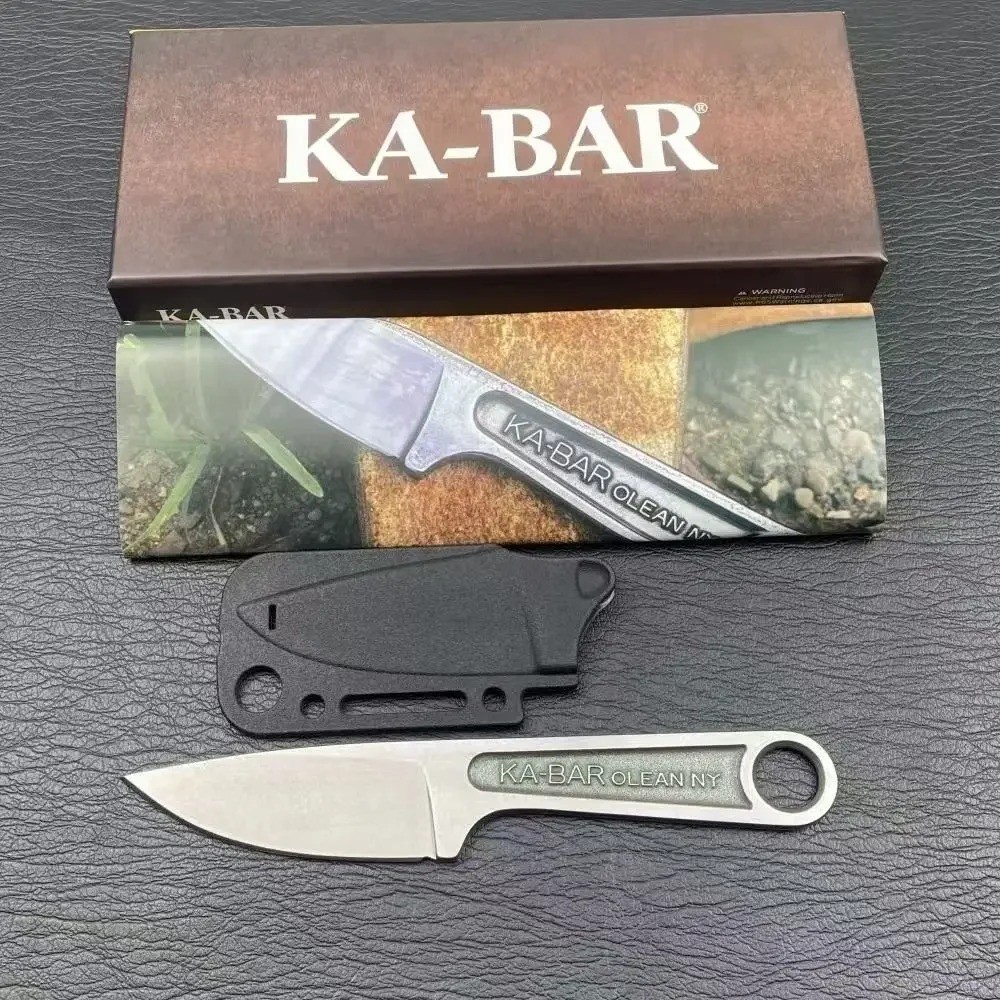 Ka-Bar Wrench Fixed Knife 3″ Blade 425 Carbon Steel One Piece. Free Shipping.