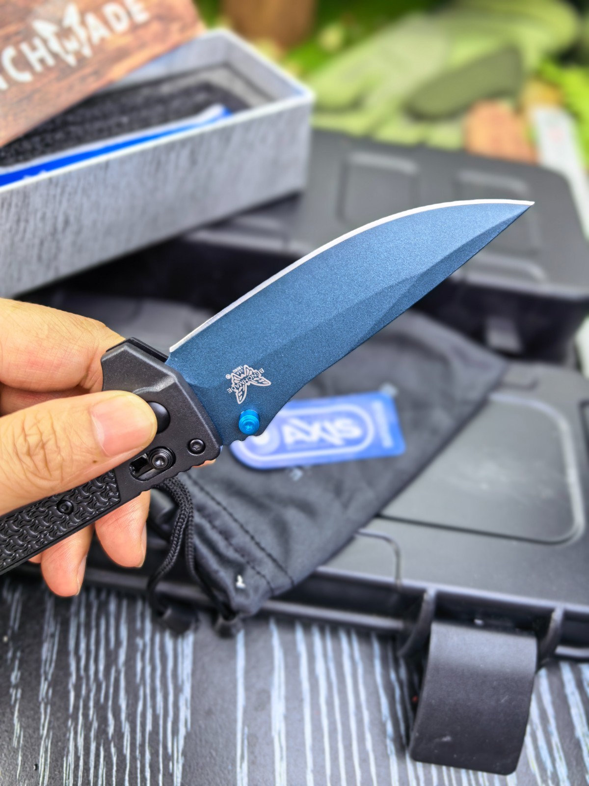 Benchmade 18060 Adira MagnaCut Folding Pocket Knife Grivory Handle EDC