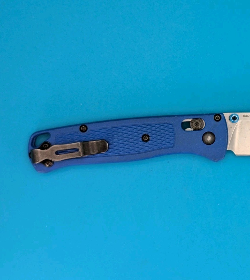Benchmade Griptilian 535 Blue Handles 3.45″ S30V Satin Tanto Drop Point AXIS