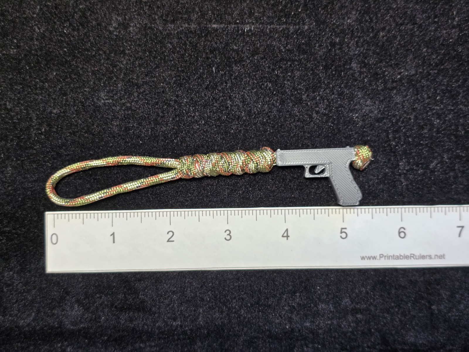 «Glock» EDC Folding/Fixed Knife Zipper Pull Paracord Lanyard 3d Printed Bead