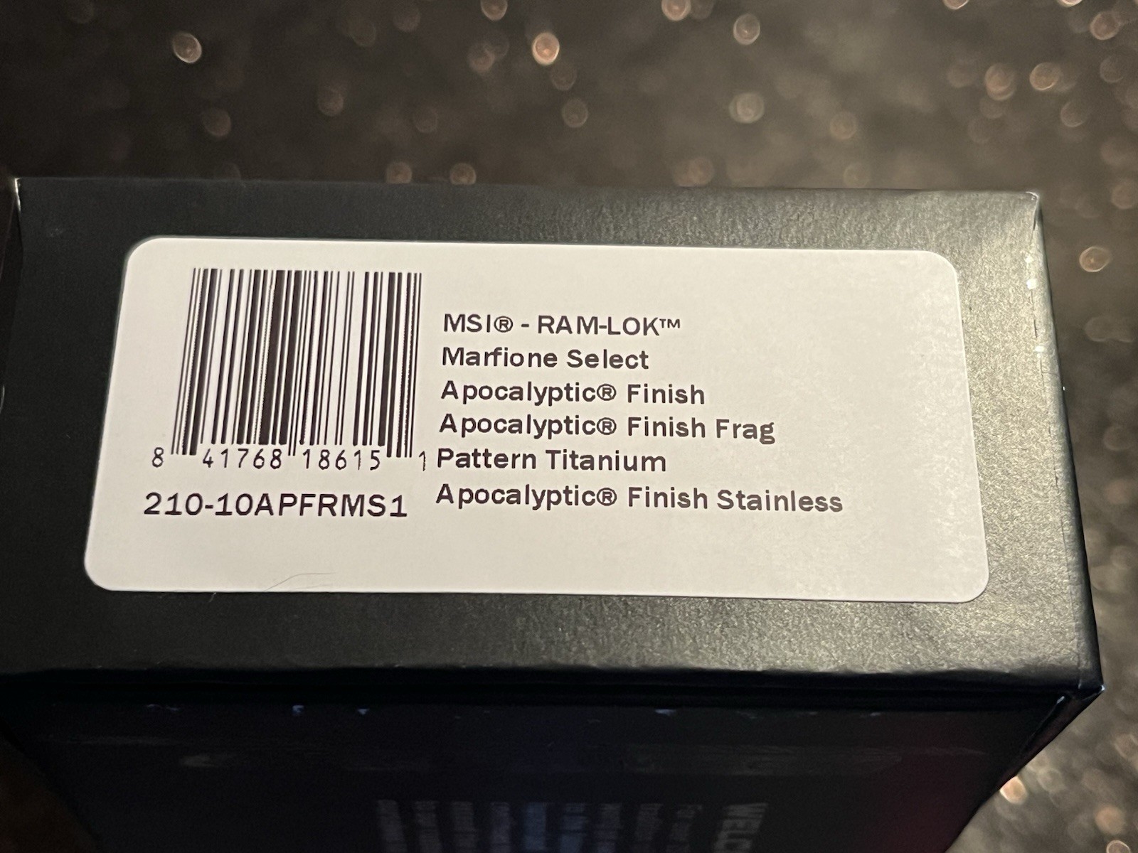 Microtech Marfione Select MSI RAM Lok Frag Titanium Handles