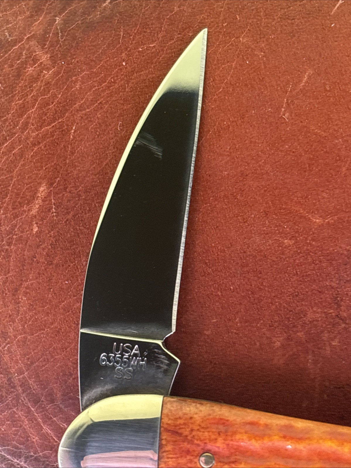 CASE XX SEAHORSE WHITTLER POCKET WORN HARVEST ORANGE BONE HANDLES KNIFE USA