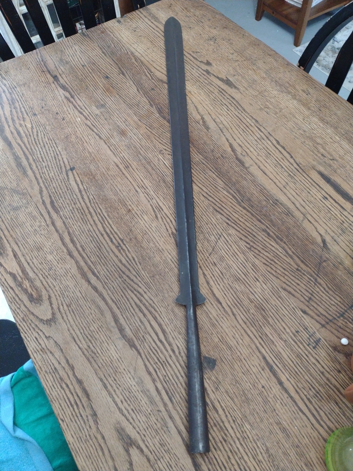 Old Masai Lion Hunting Spearhead Hand Forged Iron