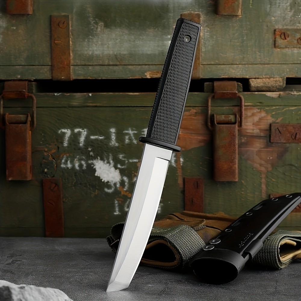 Stainless Steel Fixed Blade Knife – Outdoor Camping, Survival Tool with Sheath