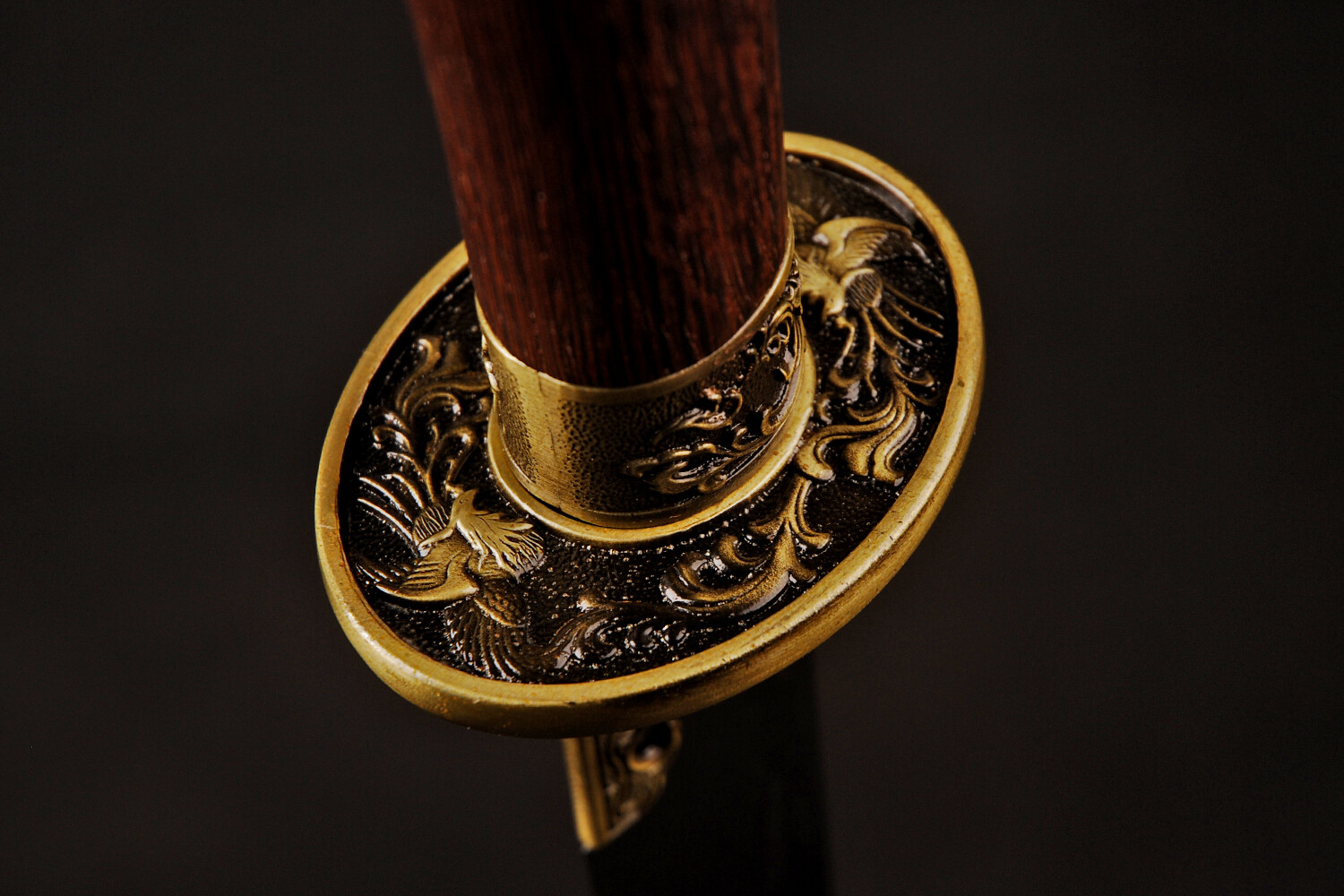 37″ Sharp Handmade Phoenix Chinese Sword Damascus Folded Steel Qing Dynasty DAO