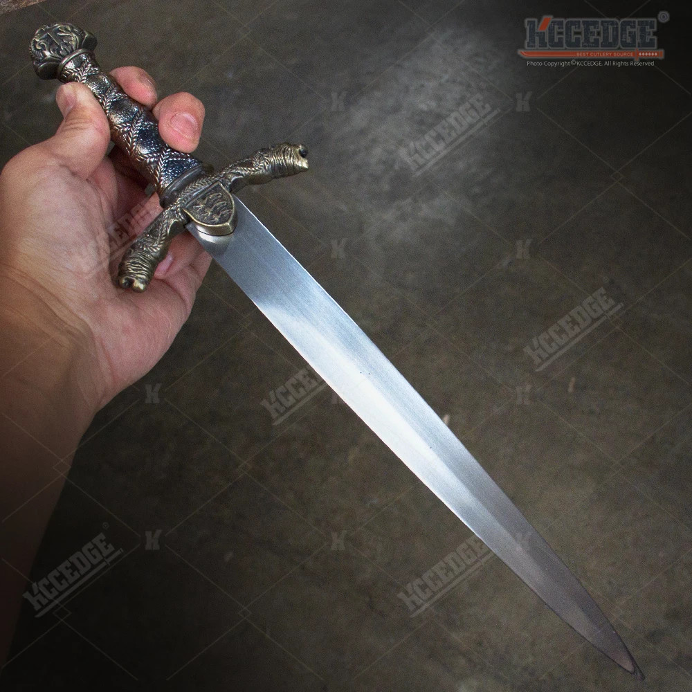 15.5″ Sir Lancelot Medieval Dagger Stainless Steel Blade Fixed Blade Dagger