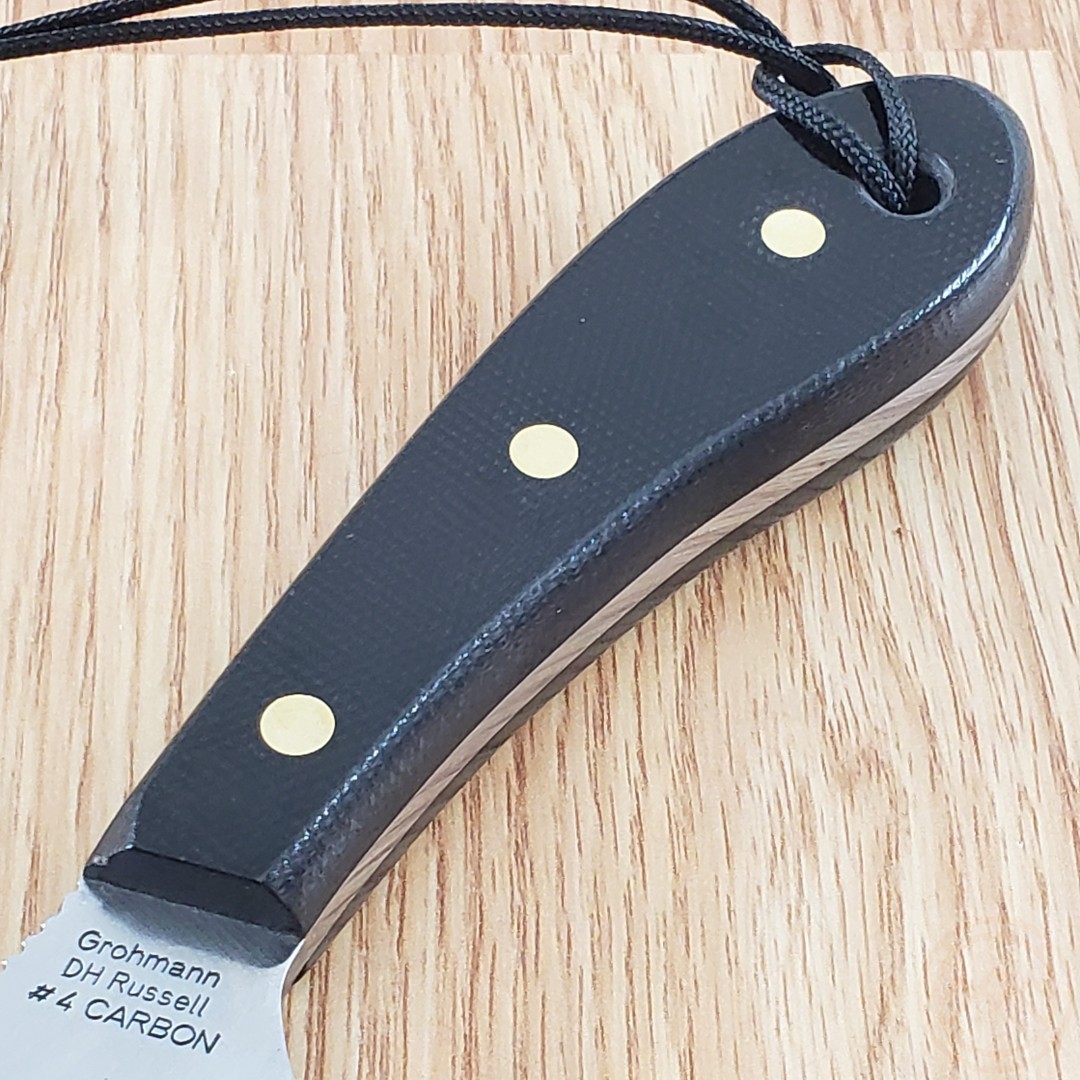 Grohmann Survival Fixed Knife 5.5″ Carbon Steel Full Tang Blade Micarta Handle