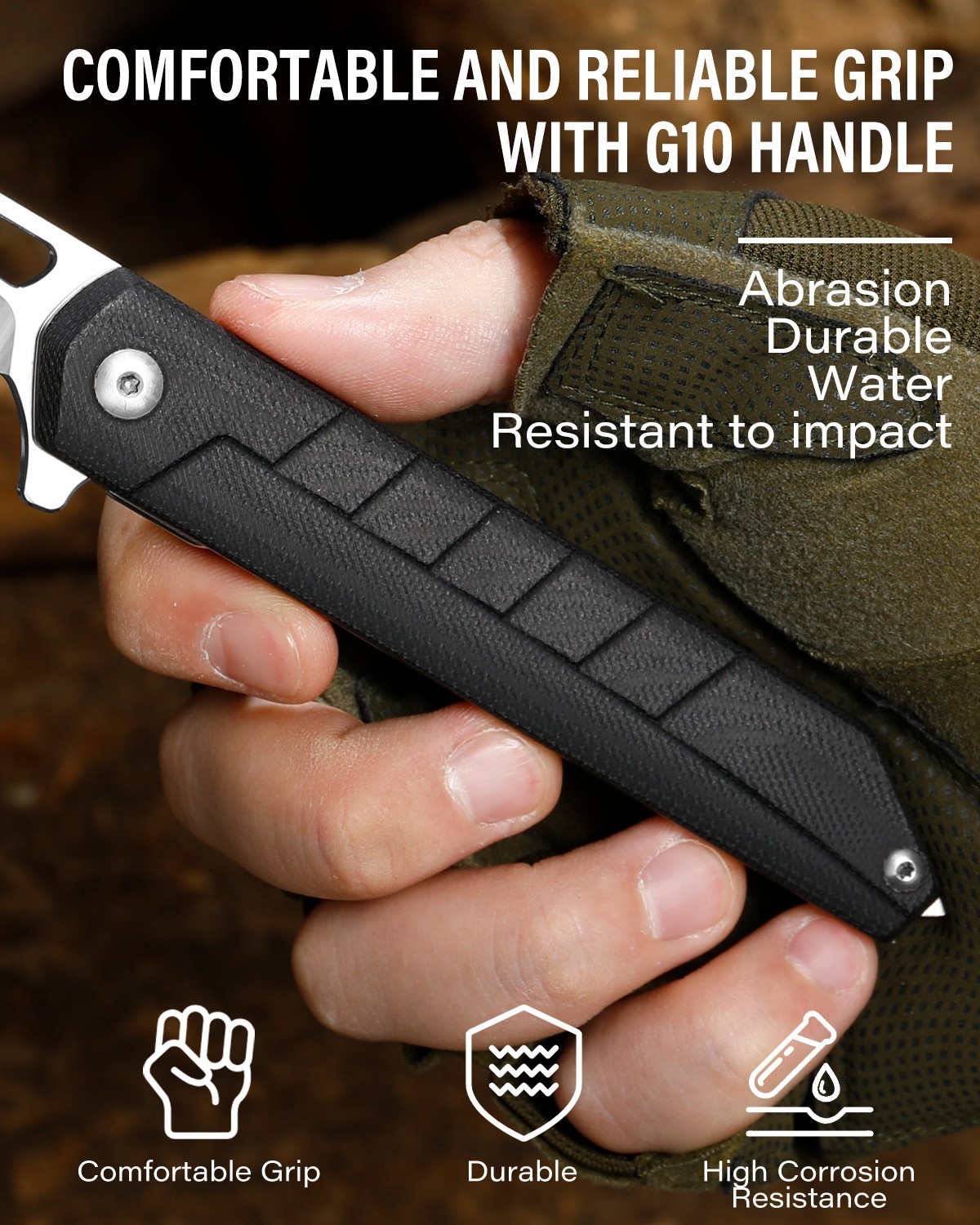 4.7″ Spring Assisted Folding Knife with Pocket Clip EDC Wood Handle Pocket Knife