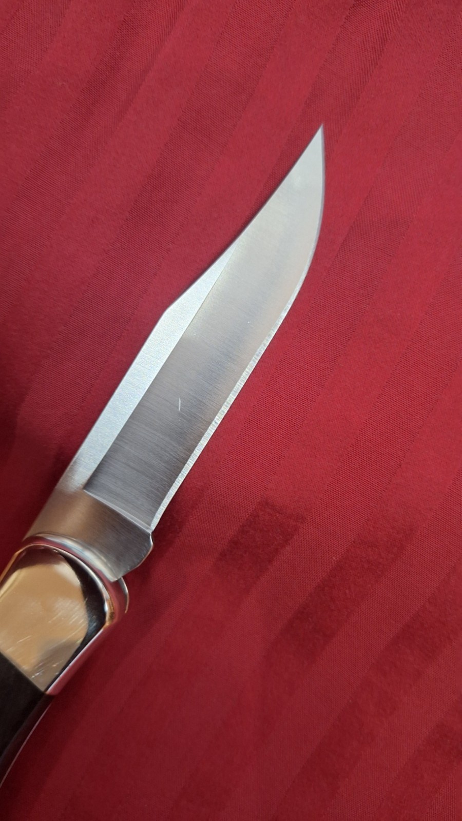 New Buck 110 Hunter Clip Point Knife Nickel Sliver Stamped Tang! Yes Nickel!