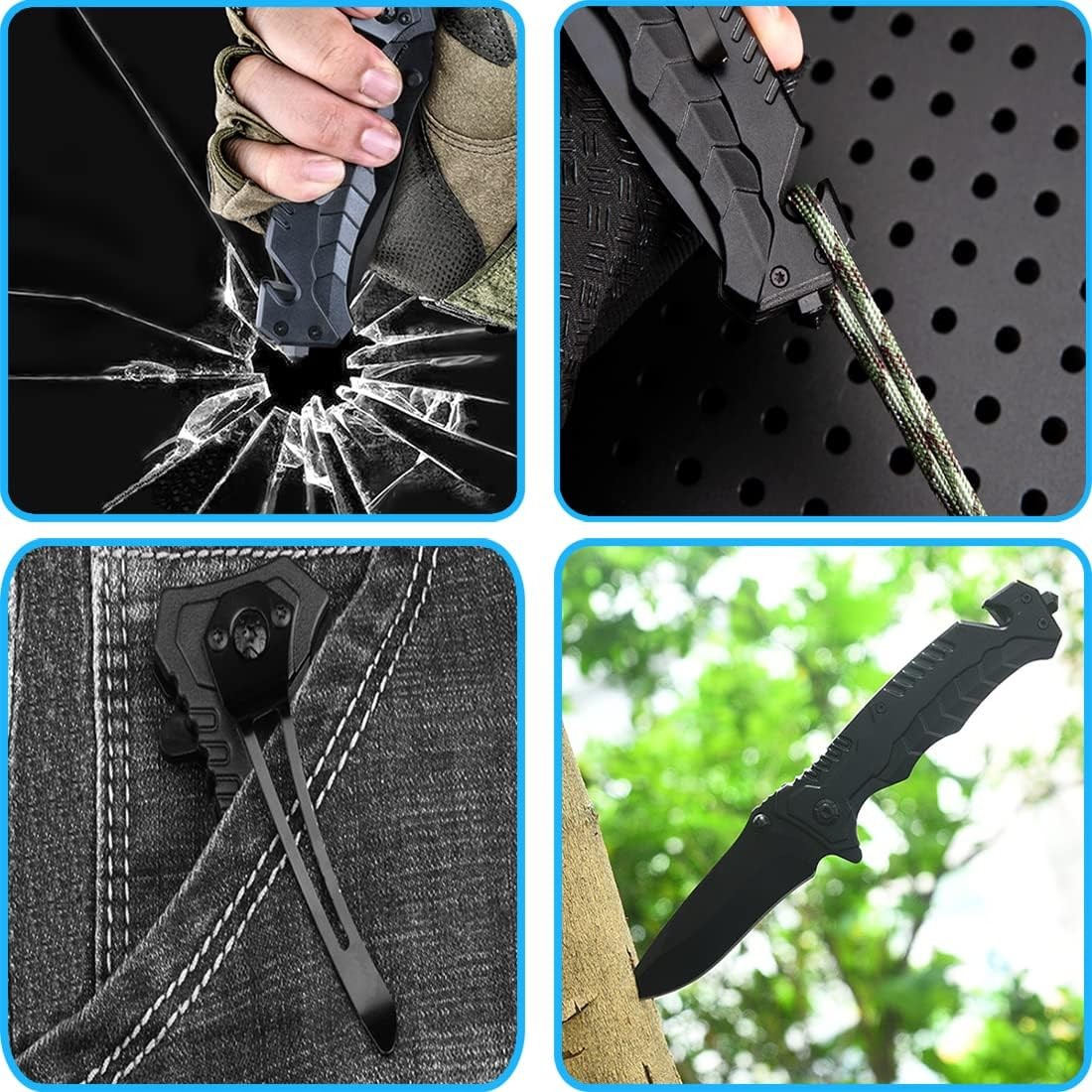7.8″ SPRING OPEN ASSISTED TACTICAL FOLDING POCKET KNIFE EDC Blade Tactical Tool