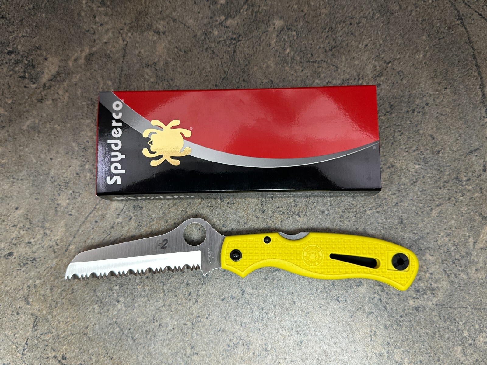 Spyderco Atlantic Salt Knife Lightweight Yellow Handle C89SYL SpyderEdge